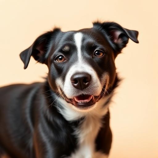 Riverside Park Stray, a black and white border collie mix